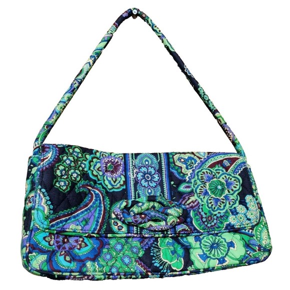 Vera Bradley Blue Rhapsody Print 2009 Retired Paisley Purse Vintage Designer - Picture 1 of 6